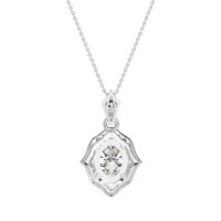 Antique Halo Oval Necklace