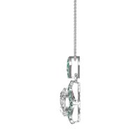 Antique Halo Oval Necklace