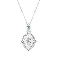 Antique Halo Oval Necklace