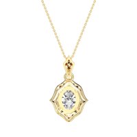 Antique Halo Oval Necklace
