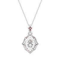 Antique Halo Oval Necklace