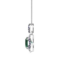 Antique Halo Oval Necklace