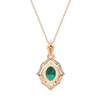 Antique Halo Oval Necklace