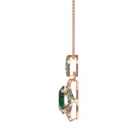 Antique Halo Oval Necklace