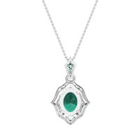 Antique Halo Oval Necklace