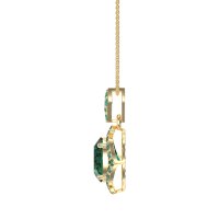 Antique Halo Oval Necklace