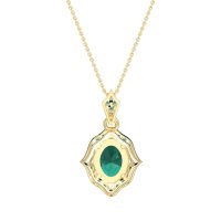 Antique Halo Oval Necklace