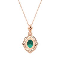 Antique Halo Oval Necklace