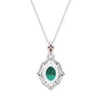 Antique Halo Oval Necklace