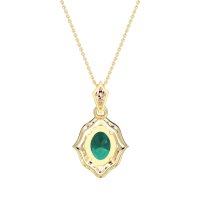 Antique Halo Oval Necklace