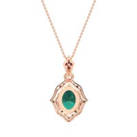 Antique Halo Oval Necklace