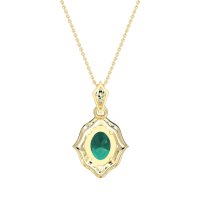 Antique Halo Oval Necklace