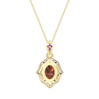 Antique Halo Oval Necklace