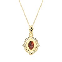 Antique Halo Oval Necklace
