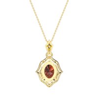 Antique Halo Oval Necklace