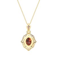 Antique Halo Oval Necklace