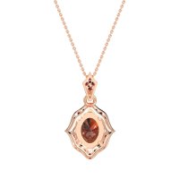Antique Halo Oval Necklace