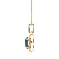 Antique Halo Oval Necklace