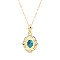Antique Halo Oval Necklace