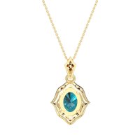 Antique Halo Oval Necklace