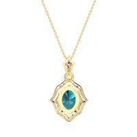 Antique Halo Oval Necklace