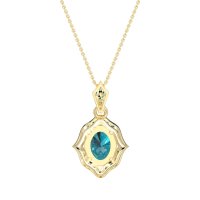 Antique Halo Oval Necklace