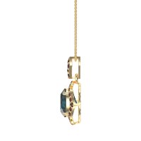 Antique Halo Oval Necklace