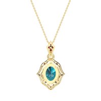 Antique Halo Oval Necklace