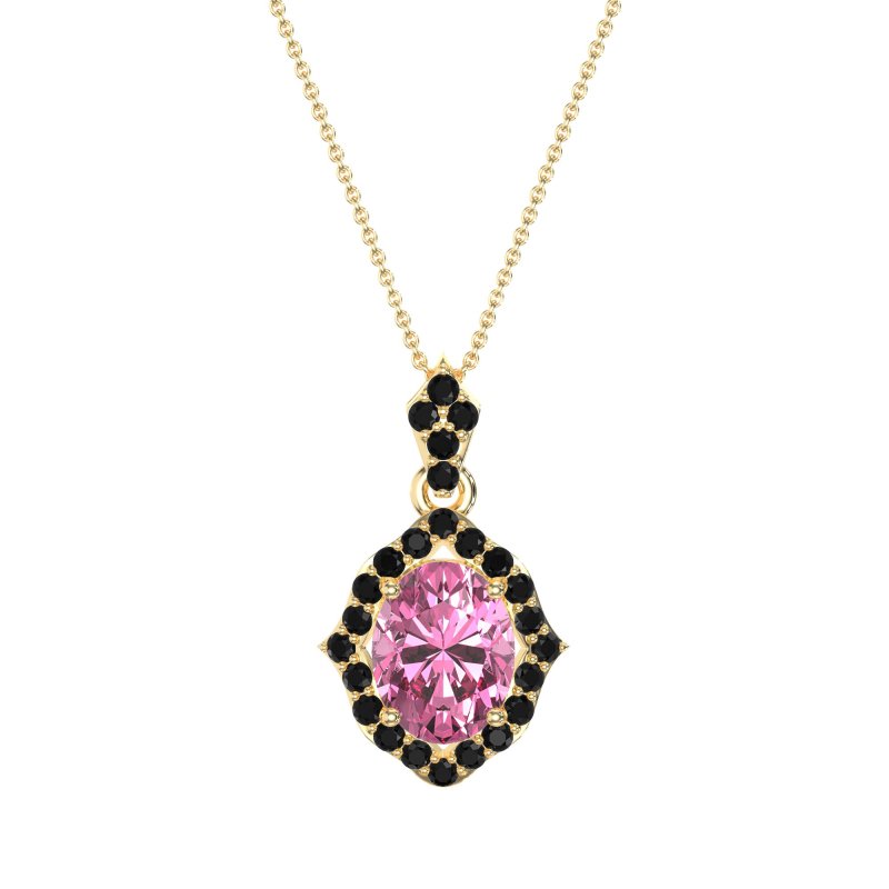 Antique Halo Oval Necklace