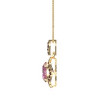 Antique Halo Oval Necklace