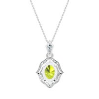Antique Halo Oval Necklace