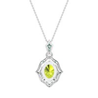 Antique Halo Oval Necklace