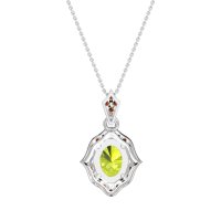 Antique Halo Oval Necklace