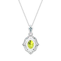 Antique Halo Oval Necklace