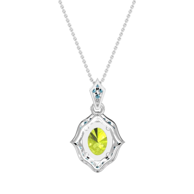 Antique Halo Oval Necklace