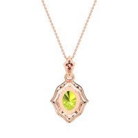 Antique Halo Oval Necklace