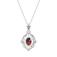 Antique Halo Oval Necklace
