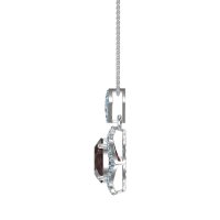 Antique Halo Oval Necklace