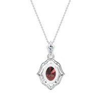 Antique Halo Oval Necklace