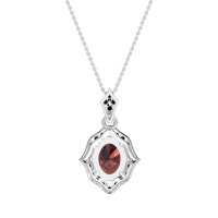 Antique Halo Oval Necklace