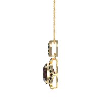 Antique Halo Oval Necklace