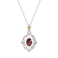 Antique Halo Oval Necklace