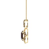 Antique Halo Oval Necklace