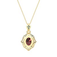 Antique Halo Oval Necklace