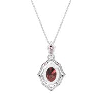 Antique Halo Oval Necklace