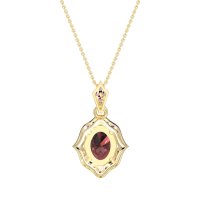 Antique Halo Oval Necklace