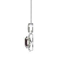 Antique Halo Oval Necklace