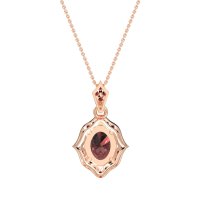 Antique Halo Oval Necklace