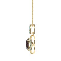 Antique Halo Oval Necklace