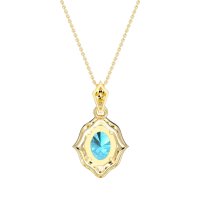 Antique Halo Oval Necklace